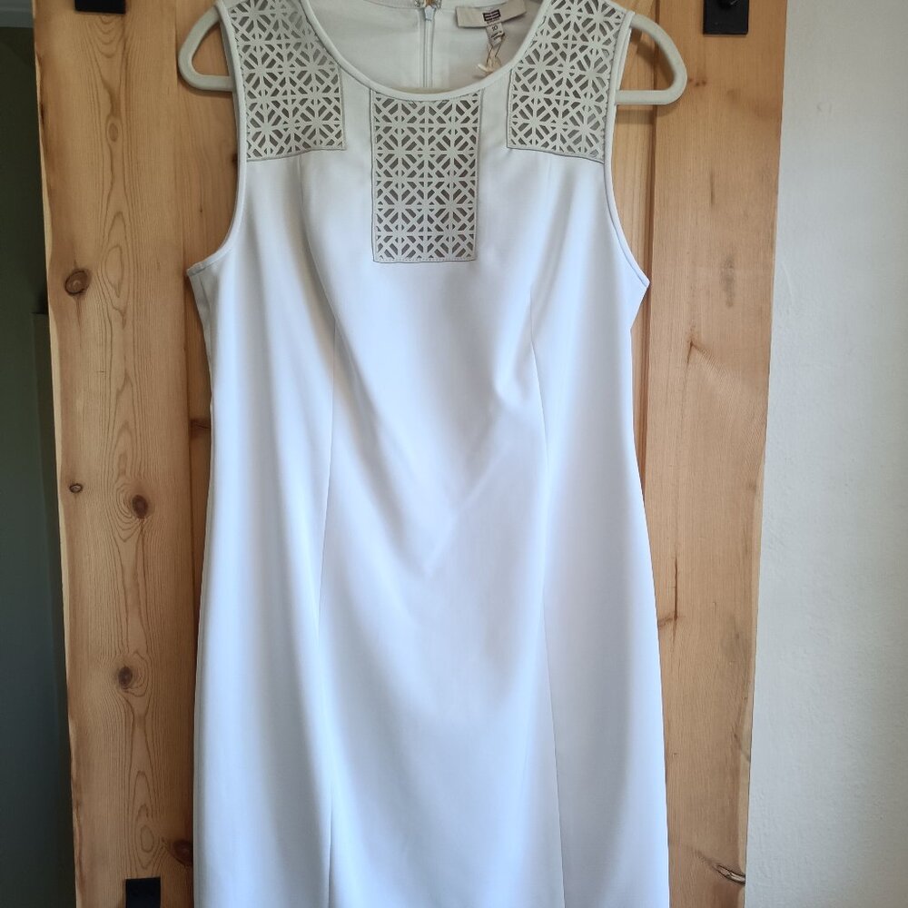 NWT et cetera size 10 dress with leather trim